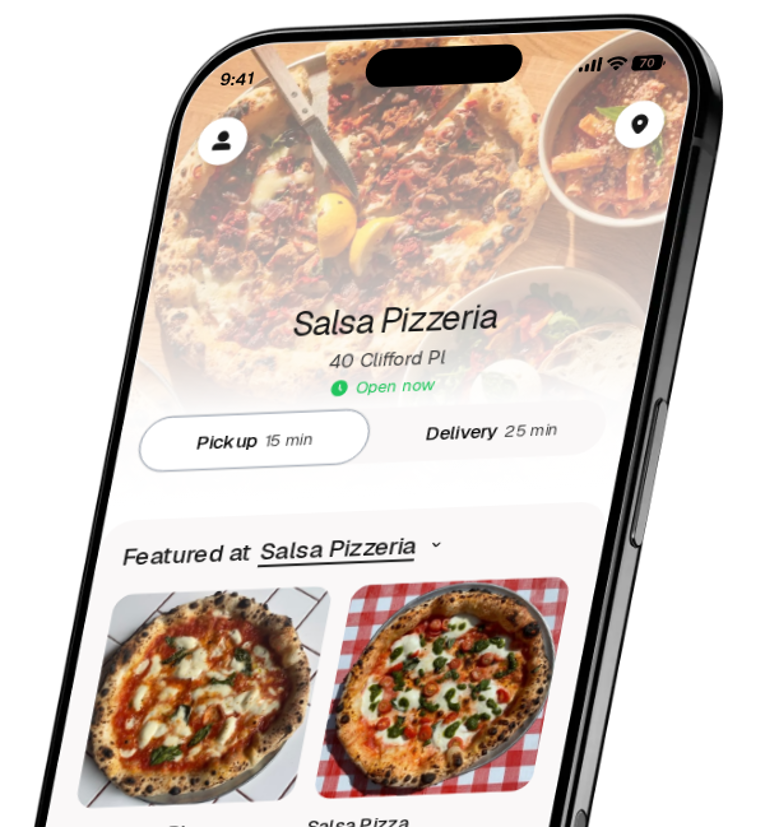Salsa Pizzeria app preview